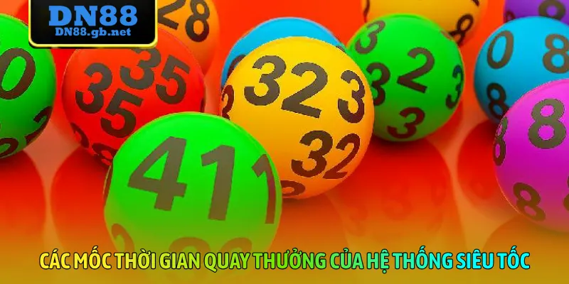 Các mốc thời gian quay thưởng của hệ thống siêu tốc