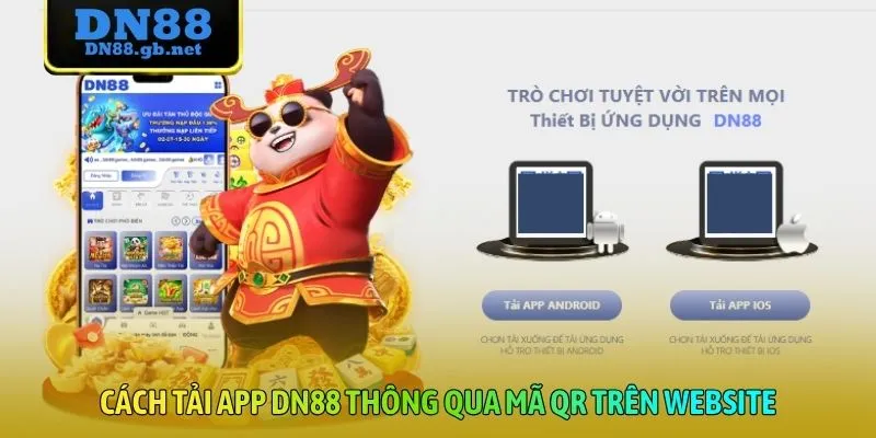Cách tải app DN88 thông qua mã QR trên website