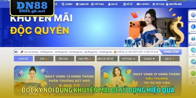 Đọc kỹ nội dung khuyến mãi để sử dụng hiệu quả