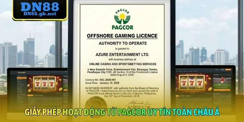 Giấy phép hoạt động từ PAGCOR uy tín toàn châu Á