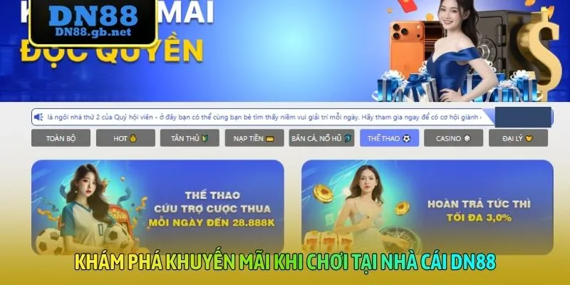 Khám phá khuyến mãi khi chơi tại nhà cái DN88