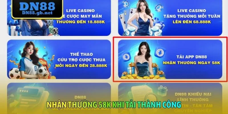 Nhận thưởng 68K khi tải thành công